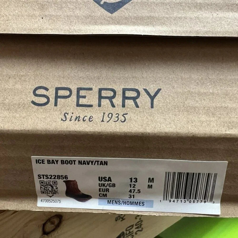 Sperry Mens Ice Bay Boot Tan Size 13 M